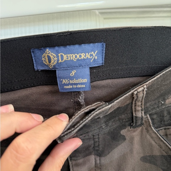 Democracy Womens Jeans Size 8 Camo Camouflage Ab Solution Mid Rise Skinny - Picture 3 of 5
